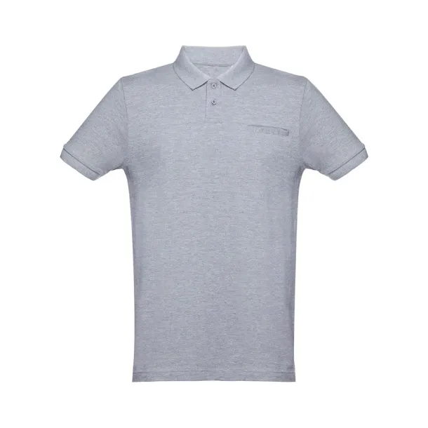 DHAKA Men's polo shirt Heather light grey