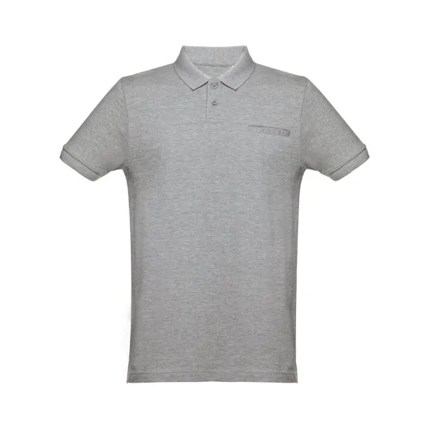 DHAKA Men's polo shirt Heather light grey