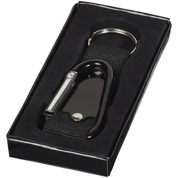 Strap carabiner keychain - Bullet Crna