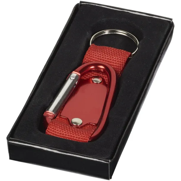 Strap privjesak za ključeve s karabinerom - Bullet Crvena