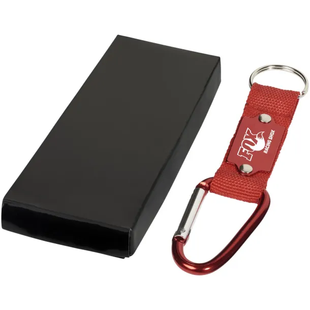 Strap carabiner keychain - Bullet Red