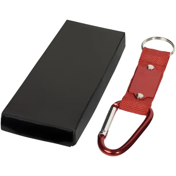 Strap carabiner keychain - Bullet Red