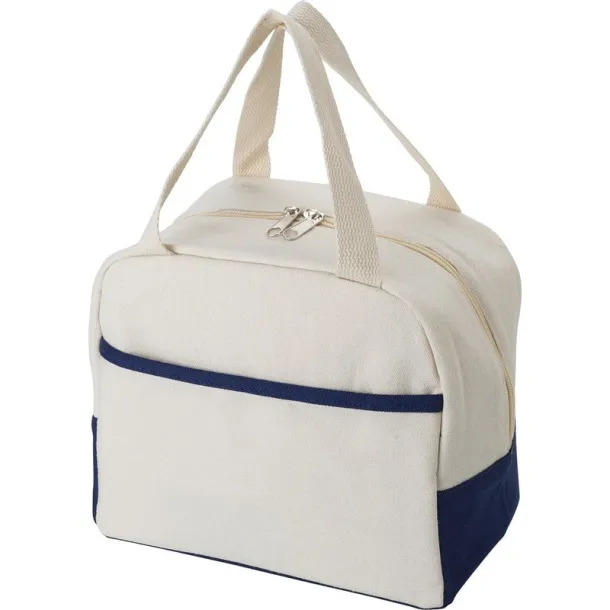  Cotton cooler bag white blue