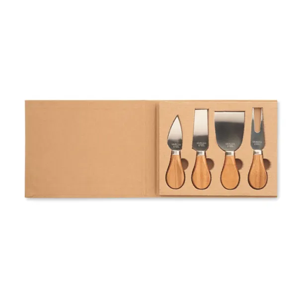 QUATTRO Set of 4 cheese knives Wood