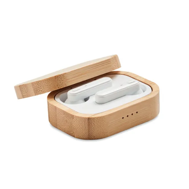 JAZZ BAMBOO TWS earbuds in bamboo case Wood