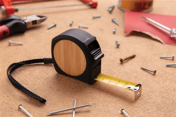  Bamboo measuring tape 5M/19mm Black