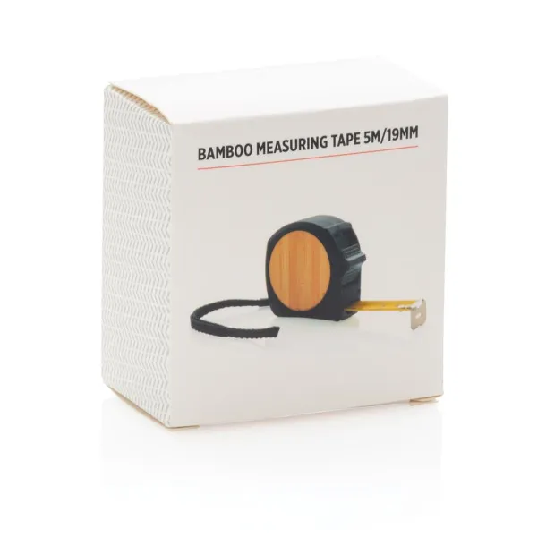  Bamboo measuring tape 5M/19mm Black