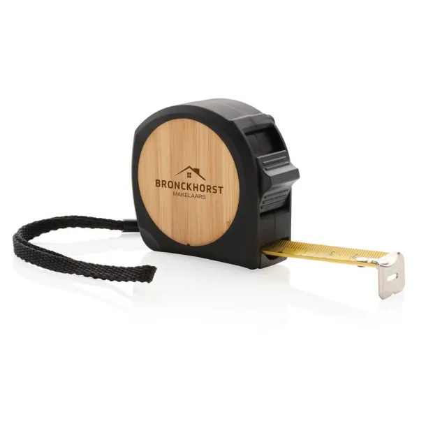  Bamboo measuring tape 5M/19mm Black
