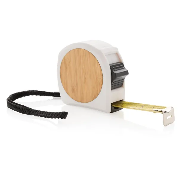 Bamboo measuring tape 5M/19mm White Black