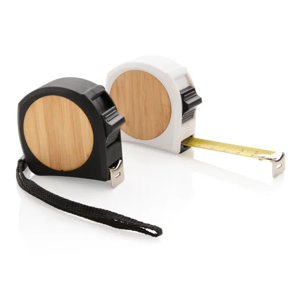  Bamboo measuring tape 5M/19mm White Black