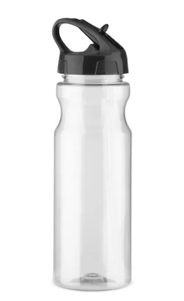 TRANCE Water bottle with straw  700 ml Crna