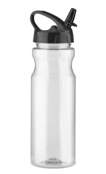 TRANCE Water bottle with straw  700 ml Crna