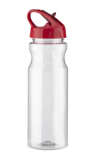 TRANCE Water bottle with straw  700 ml Crvena