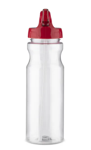 TRANCE Water bottle with straw  700 ml Red