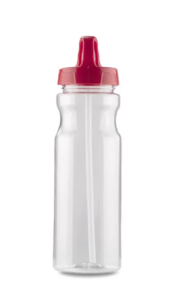 TRANCE Water bottle with straw  700 ml czerwony