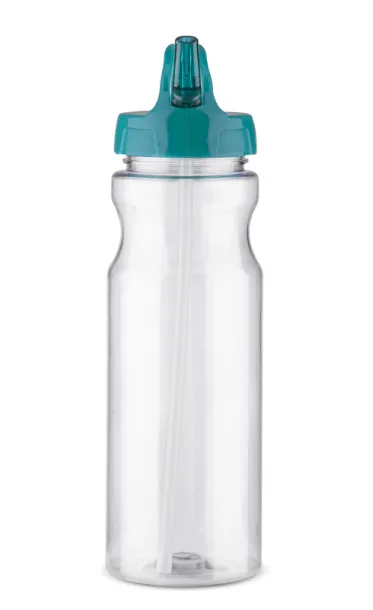 TRANCE Water bottle with straw  700 ml błękitny