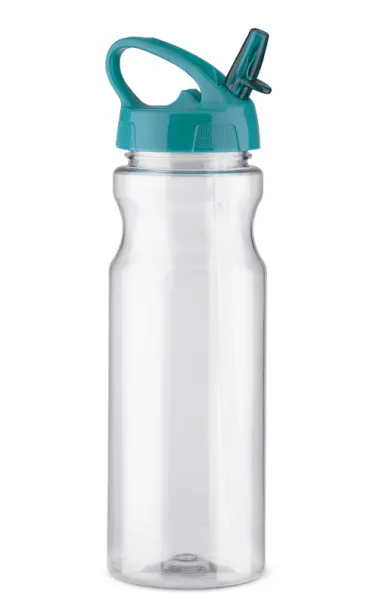 TRANCE Water bottle with straw  700 ml błękitny
