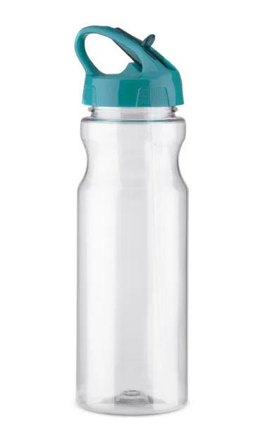 TRANCE Water bottle with straw  700 ml błękitny