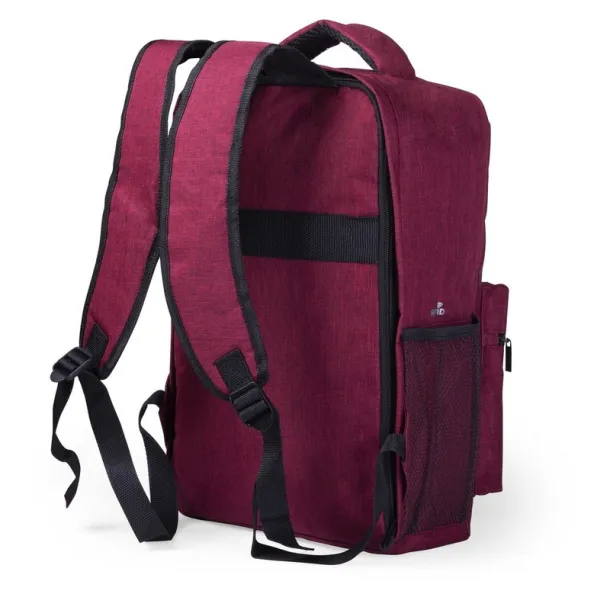  Anti-theft backpack, compartment for 15" laptop and 10" tablet, RFID protection red