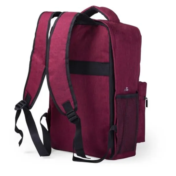  Anti-theft backpack, compartment for 15" laptop and 10" tablet, RFID protection red