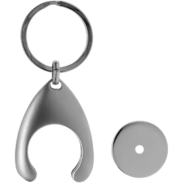 Trolley coin holder keychain - Bullet Silver