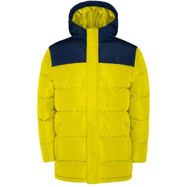 Tallin unisex insulated jacket - Roly Yellow Navy Blue