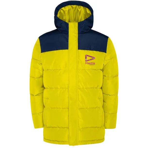 Tallin unisex insulated jacket - Roly Yellow Navy Blue