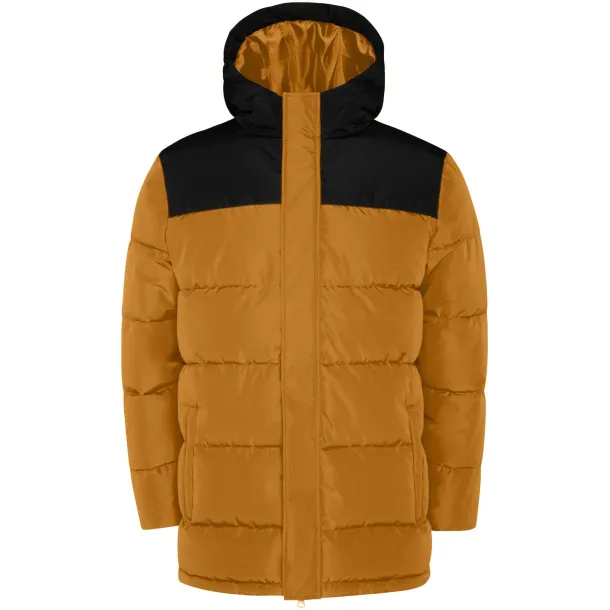 Tallin unisex insulated jacket - Roly Curry Yellow Solid black