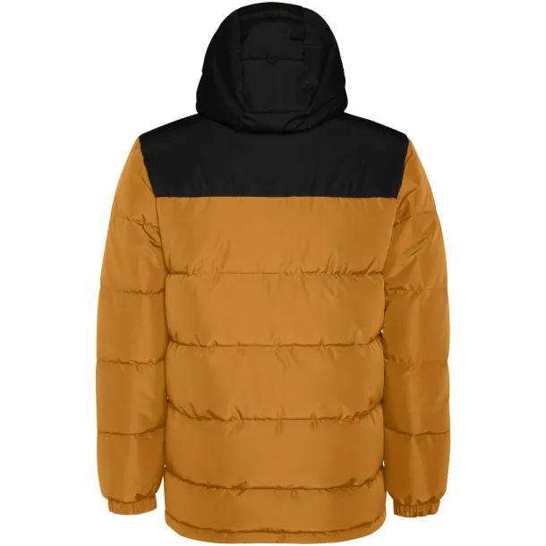 Tallin unisex insulated jacket - Roly Curry Yellow Solid black