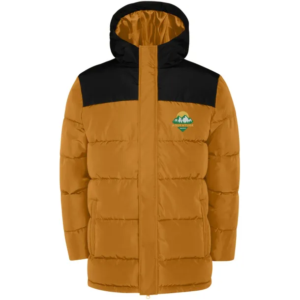 Tallin unisex insulated jacket - Roly Curry Yellow Solid black