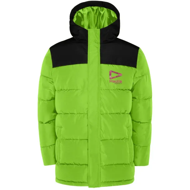 Tallin unisex insulated jacket - Roly Lime Solid black