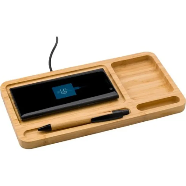  Wireless charger 5W, desk organizer wood