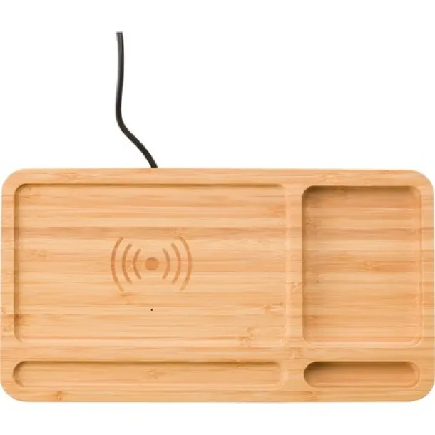  Wireless charger 5W, desk organizer wood