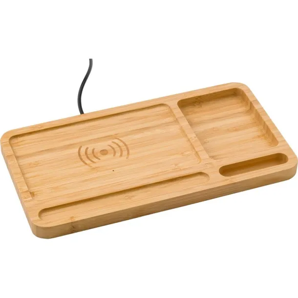  Wireless charger 5W, desk organizer wood