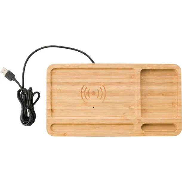  Wireless charger 5W, desk organizer wood