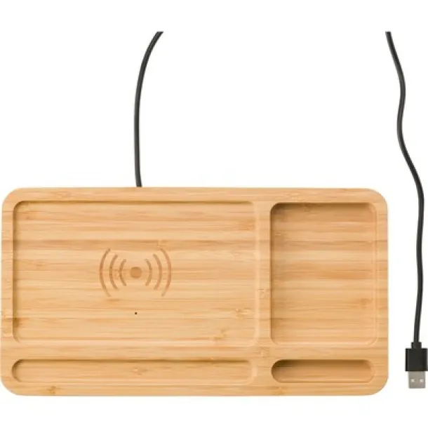  Wireless charger 5W, desk organizer wood