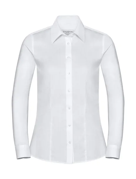  Ladies' LS Tailored Coolmax® Shirt - Russell Collection Svijelo plava