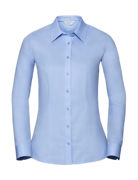  Ladies' LS Tailored Coolmax® Shirt - Russell Collection Bijela