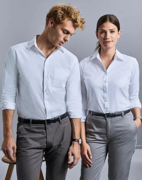  Ladies' LS Tailored Coolmax® Shirt - Russell Collection