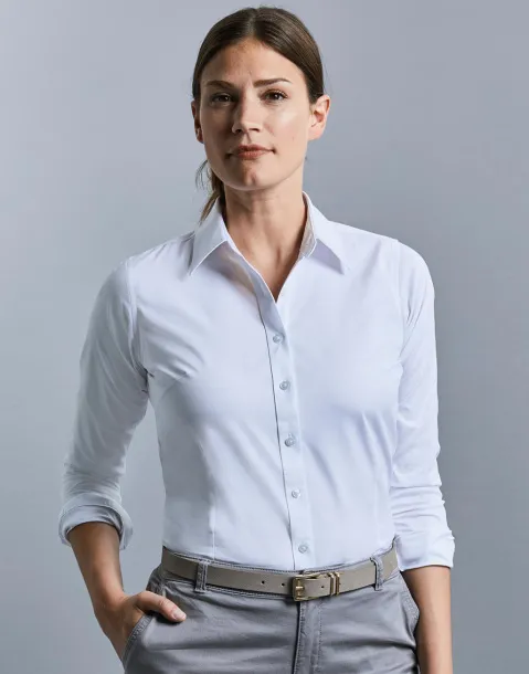  Ladies' LS Tailored Coolmax® Shirt - Russell Collection