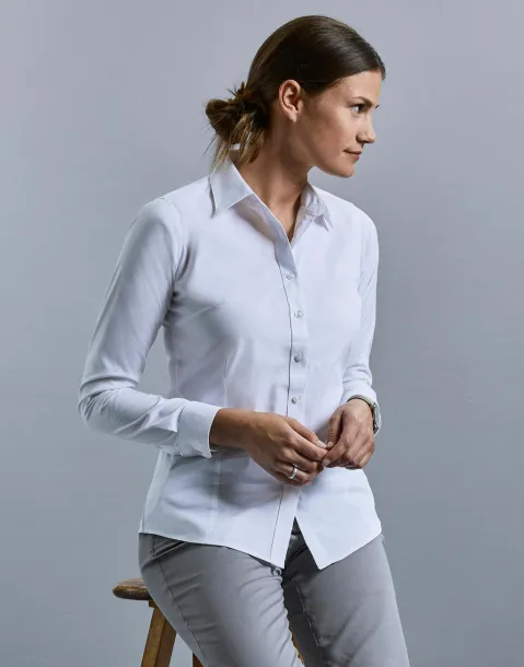  Ladies' LS Tailored Coolmax® Shirt - Russell Collection