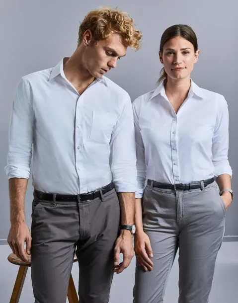  Ladies' LS Tailored Coolmax® Shirt - Russell Collection