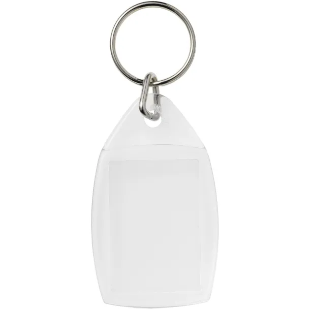 Rhombus P4 keychain with plastic clip - Unbranded White