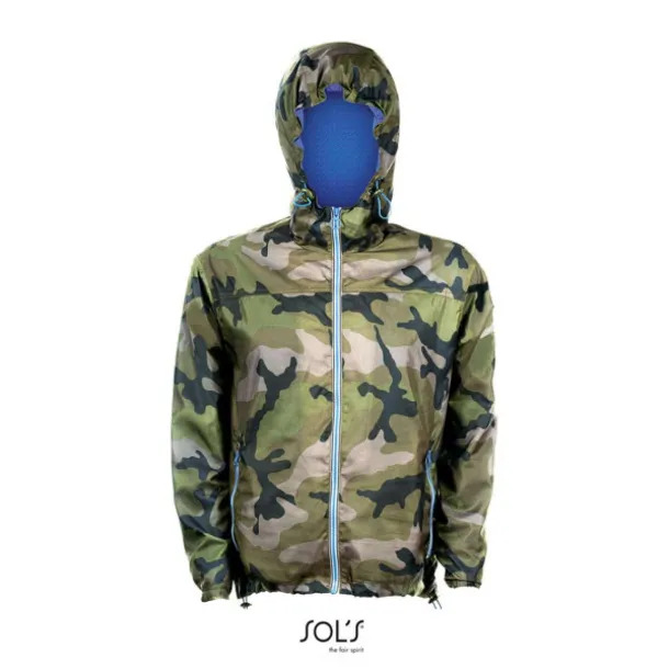  SOL'S SKATE - UNISEX LINED WINDBREAKER - SOL'S Camouflage Royal blue