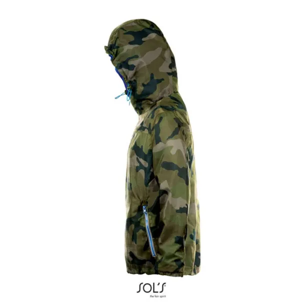  SOL'S SKATE - UNISEX LINED WINDBREAKER - SOL'S Camouflage Royal blue