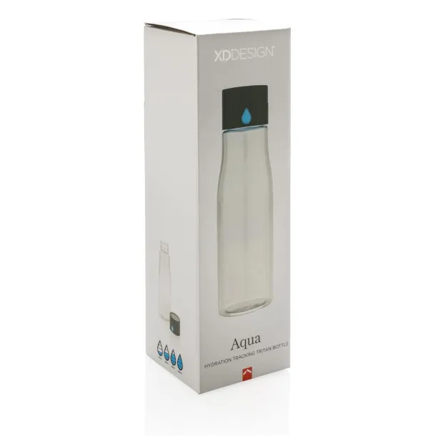  Aqua hydration tracking tritan bottle - XD Xclusive Transparent