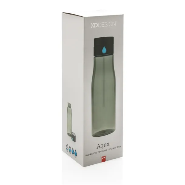  Aqua hydration tracking tritan bottle - XD Xclusive Black 
