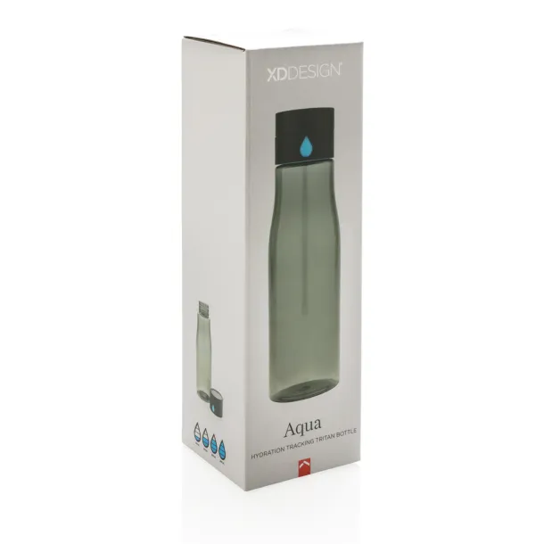  Aqua hydration tracking tritan bottle - XD Xclusive Black 