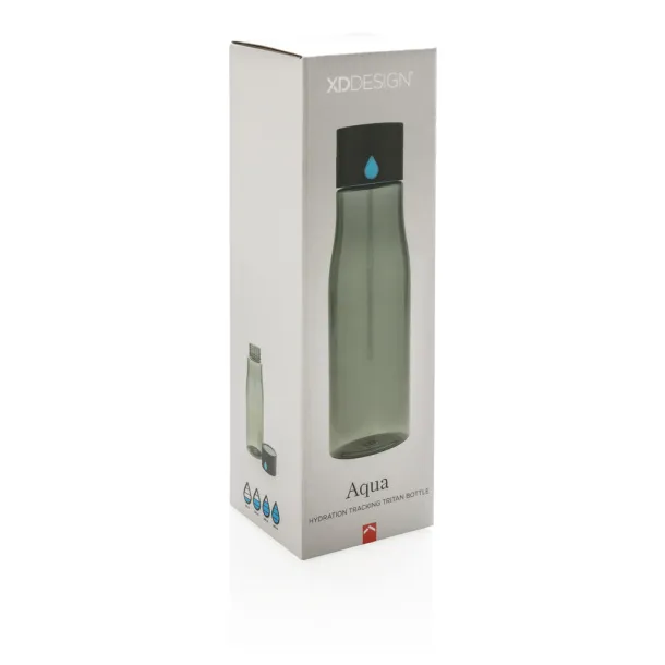  Aqua hydration tracking tritan bottle - XD Xclusive Black 