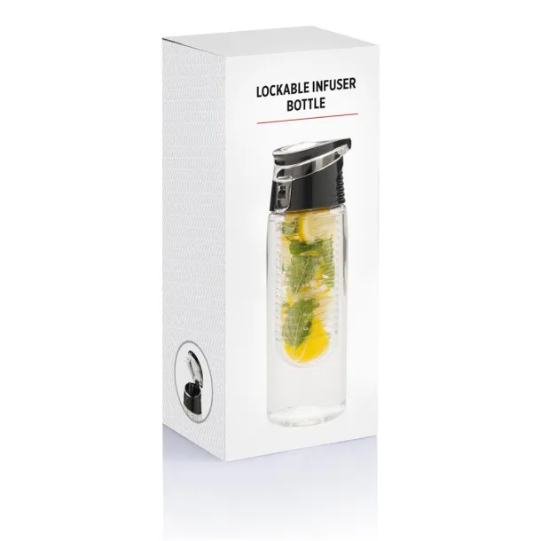  Lockable infuser bottle - XD Collection Transparent Grey